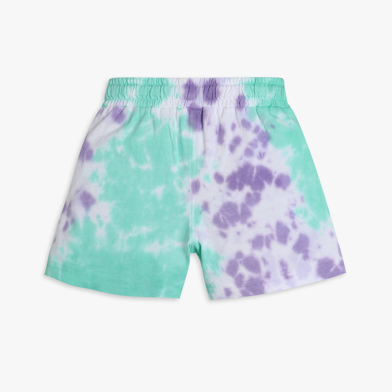 Girls Regular Fit Tie - Dye Mid Rise Shorts