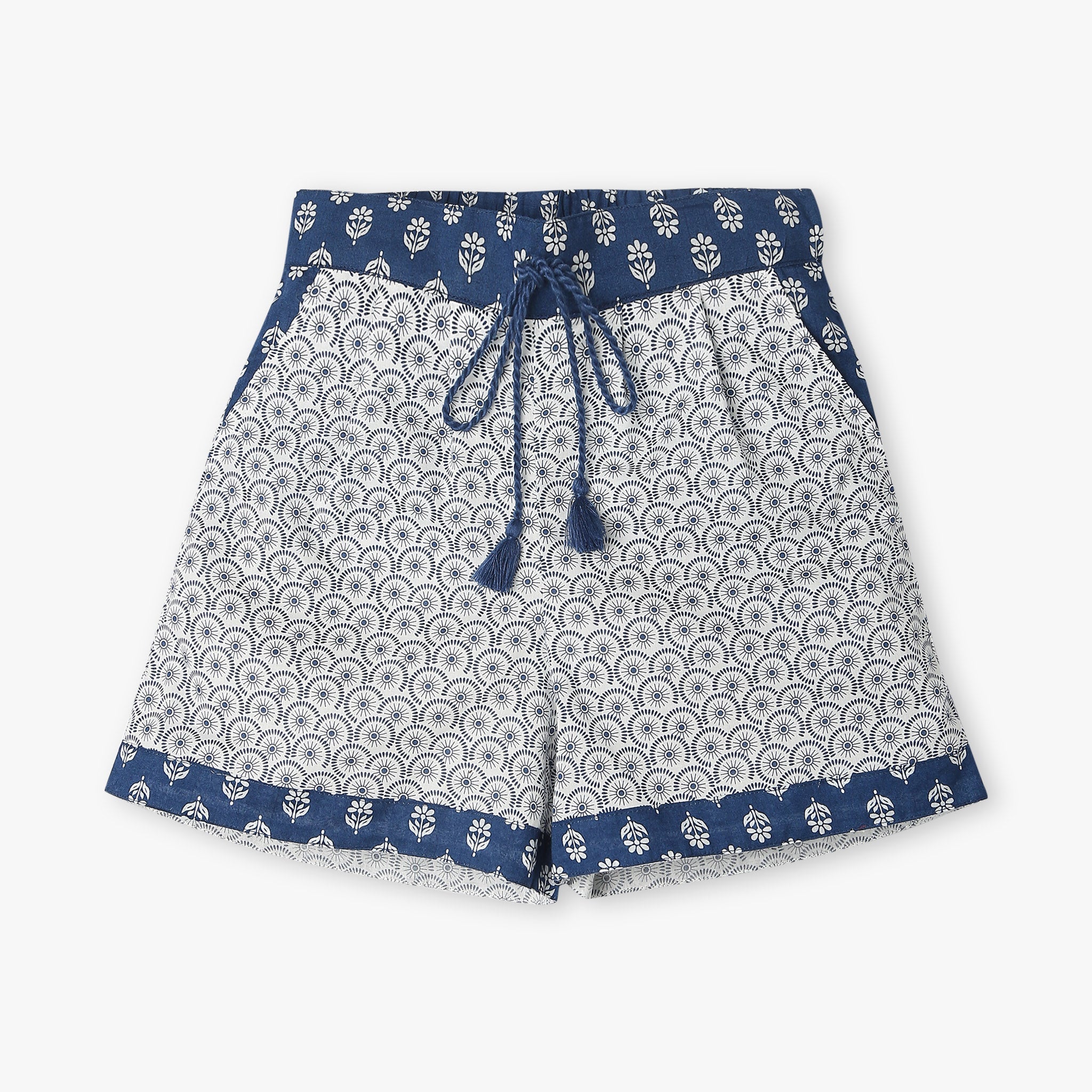 Girl's Regular Fit Printed Mid Rise Shorts