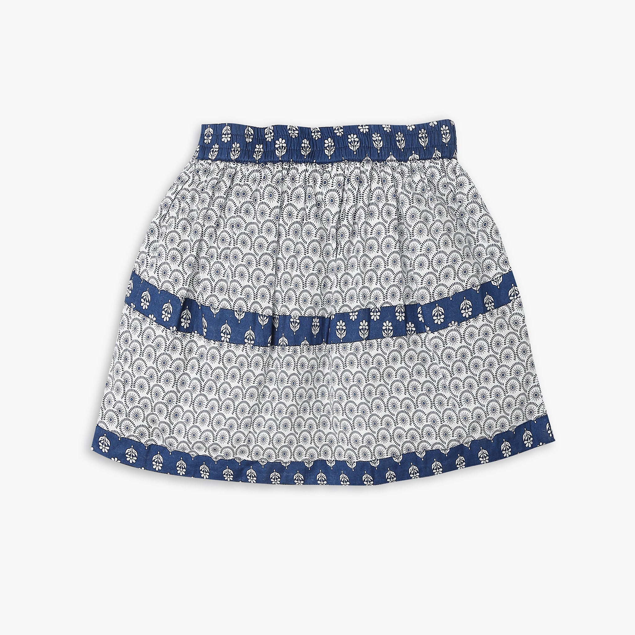 Girl's Regular Fit Solid Mid Rise Skirt