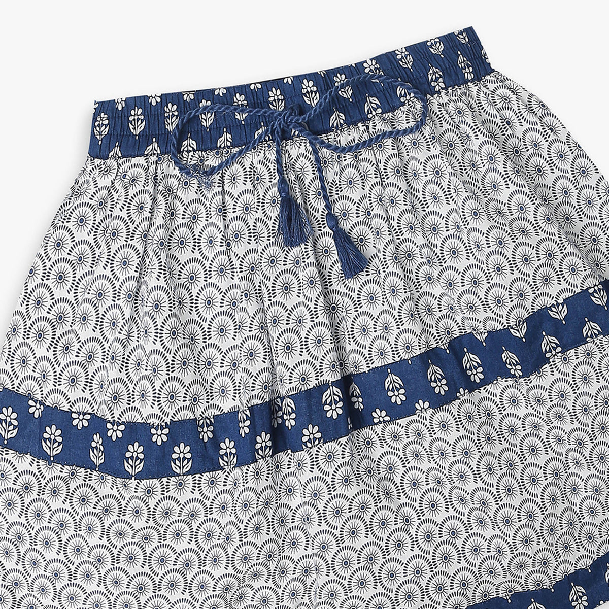 Girl's Regular Fit Solid Mid Rise Skirt