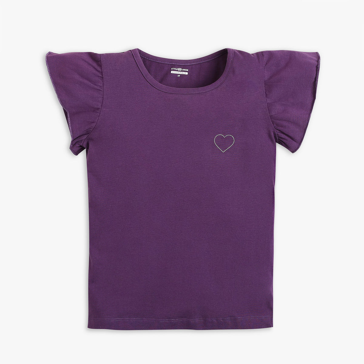 Girls Regular Fit Solid T-Shirt