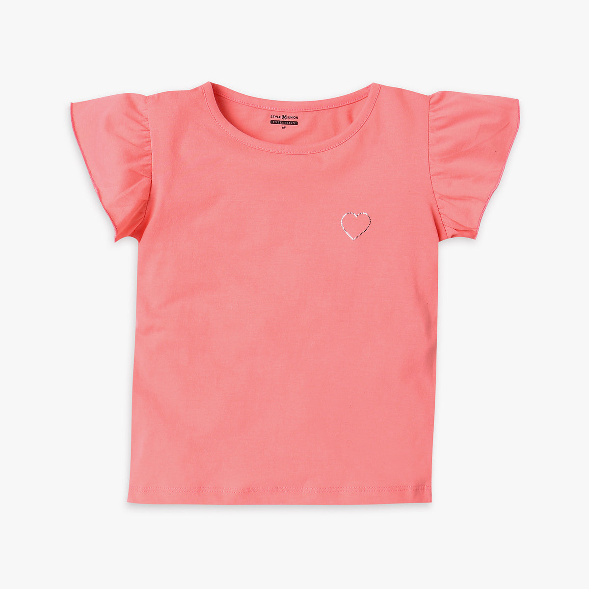 Girl's Regular Fit Solid T-Shirt