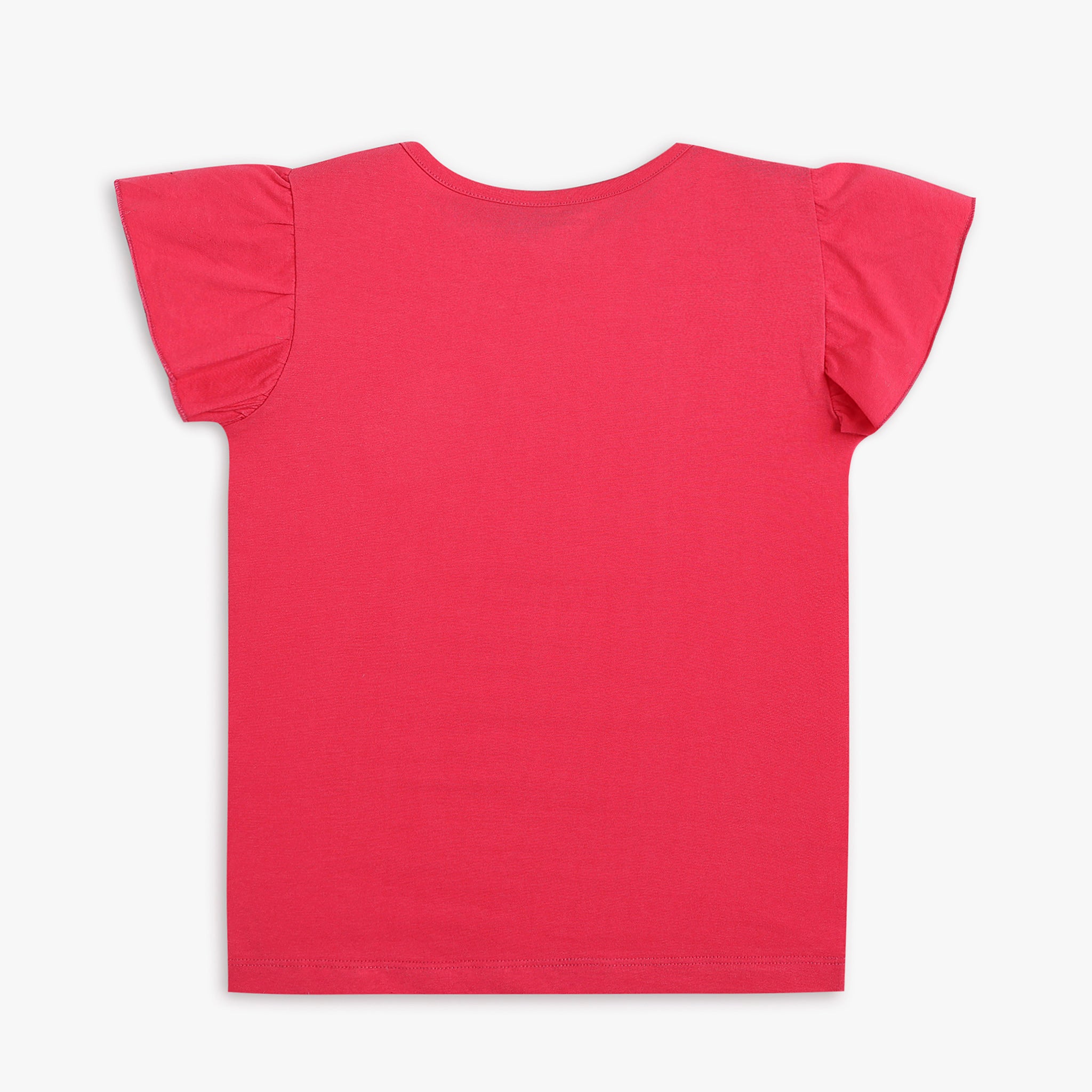 Girls Regular Fit Solid T-Shirt