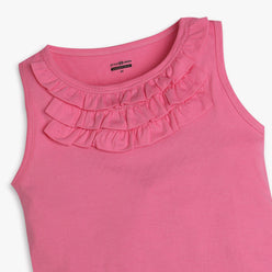 Girls Regular Fit Solid T-Shirt
