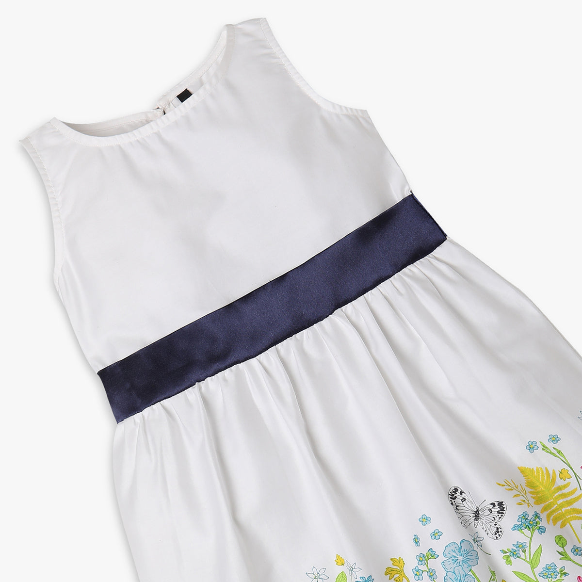 Girl's Regular Fit Printed Frock