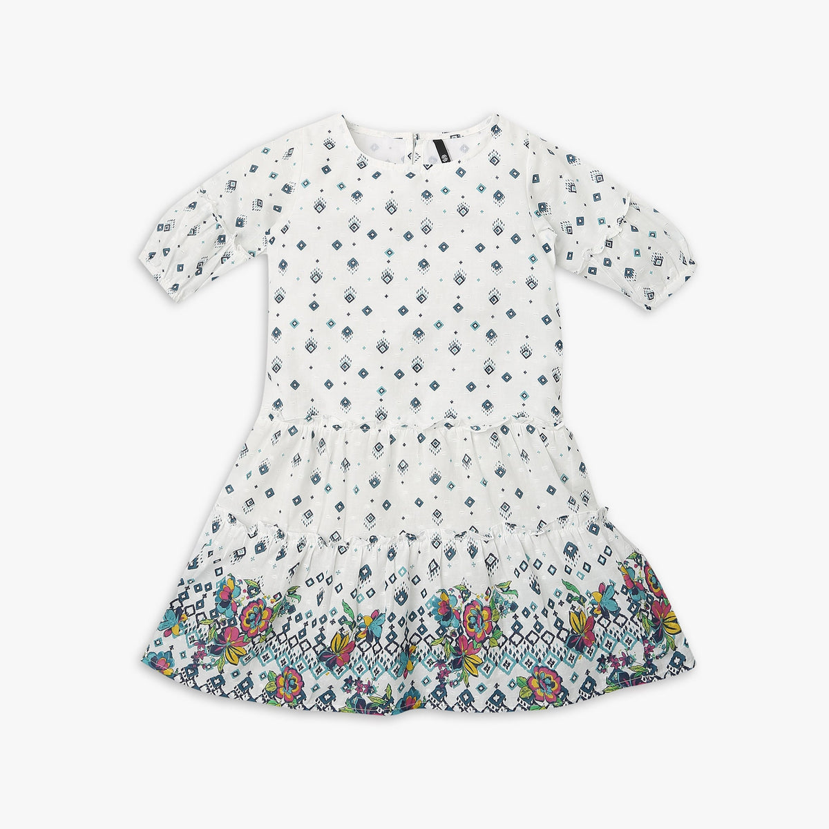 Girl's Regular Fit Printed Frock