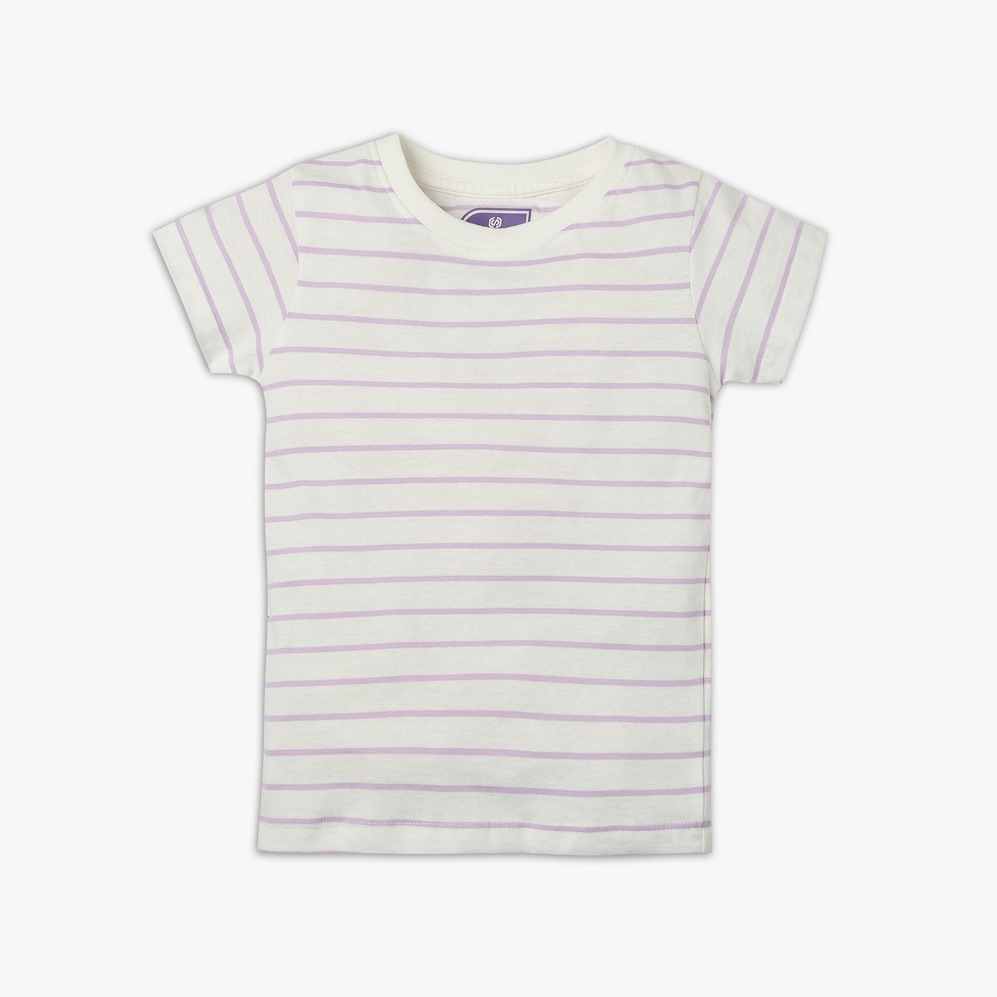 Girl's Regular Fit Striped T-Shirt