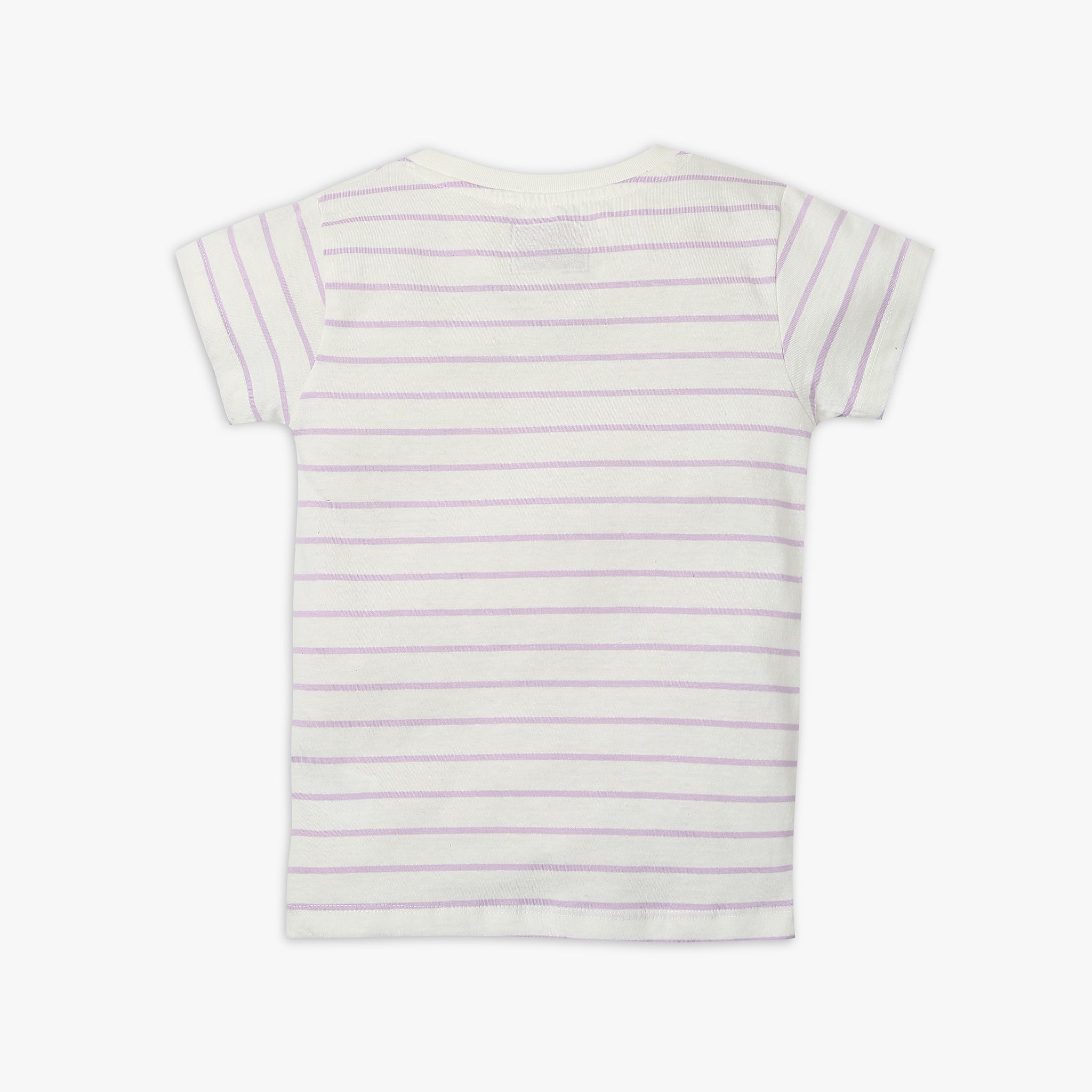 Girl's Regular Fit Striped T-Shirt