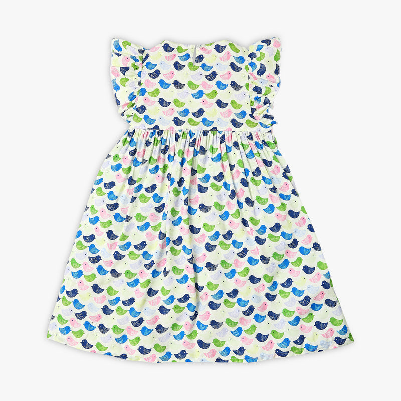 Girl's Regular Fit Printed Frock