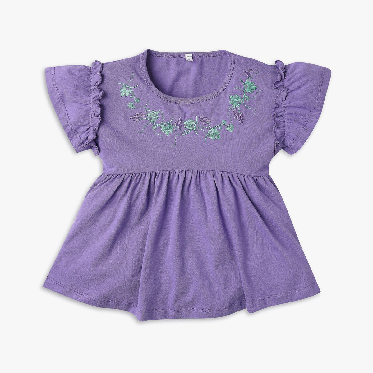 Girls Regular Fit Embroidered Frock