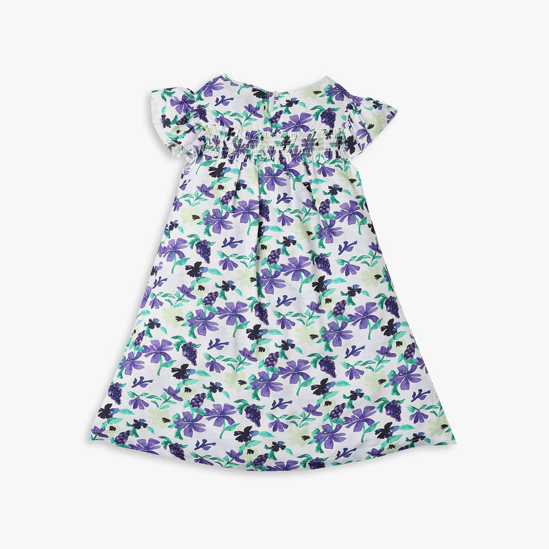 Girls Regular Fit Floral Frock