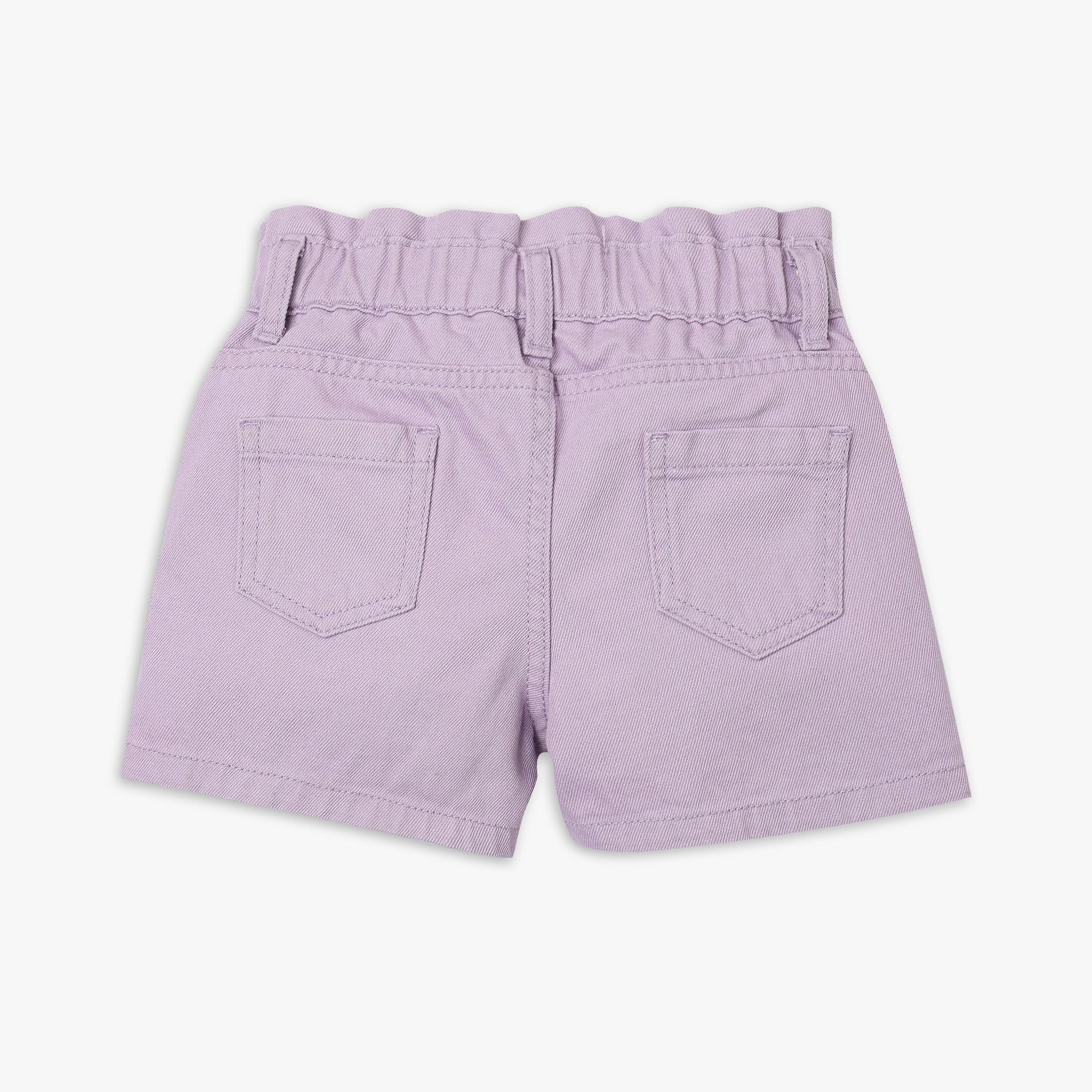 Girls Regular Fit Solid Mid Rise Shorts