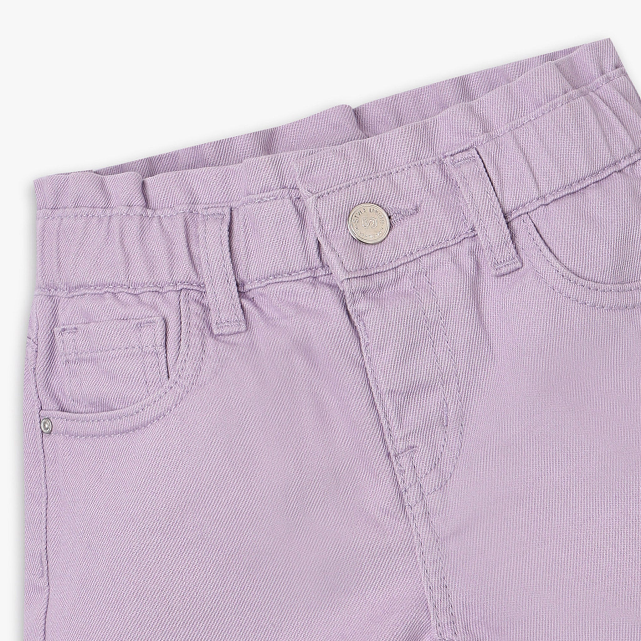Girls Regular Fit Solid Mid Rise Shorts