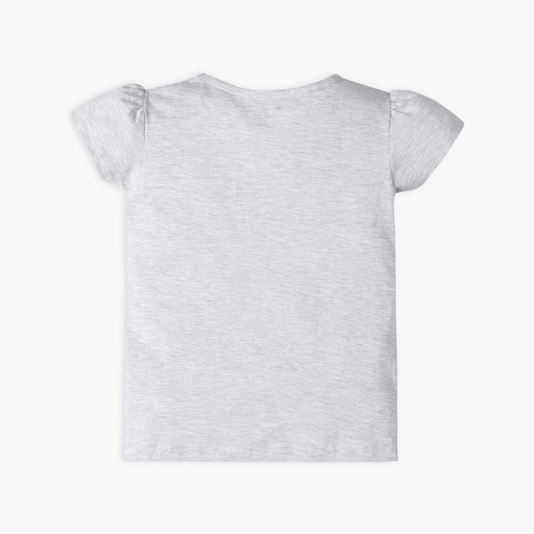 Girl Wearing Girl's Regular Fit Printed T-Shirt