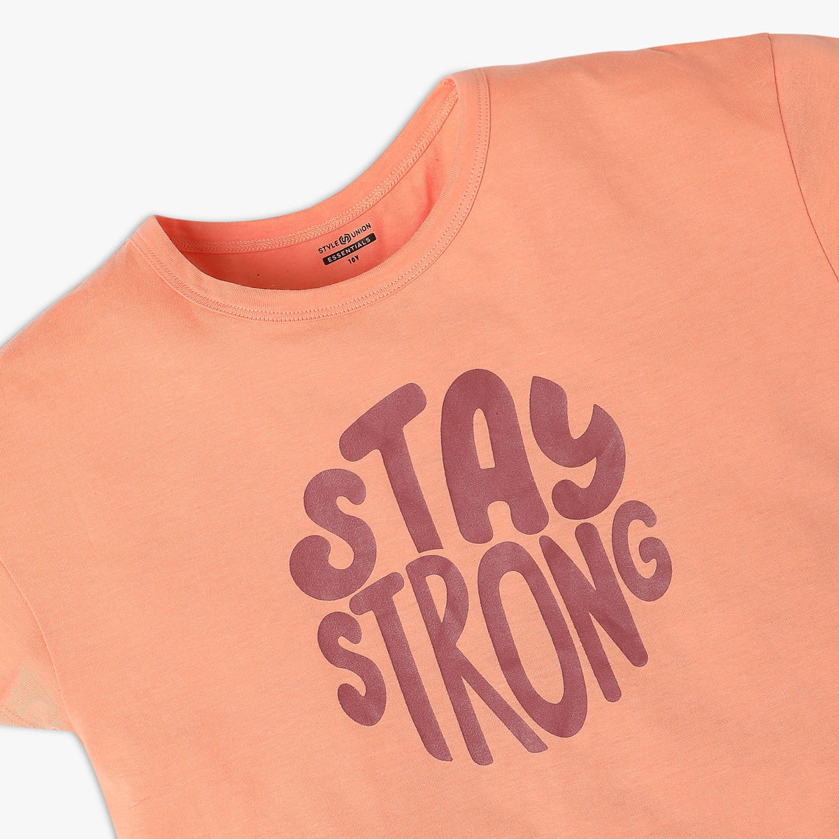 Girl Wearing Girl's Regular Fit Printed T-Shirt