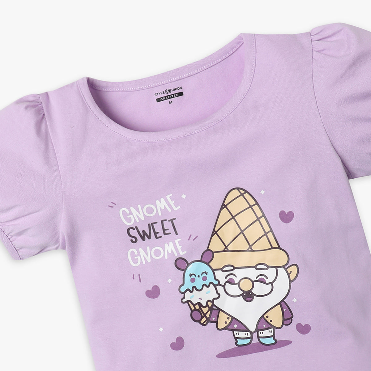 Girl's Regular Fit Printed T-Shirt