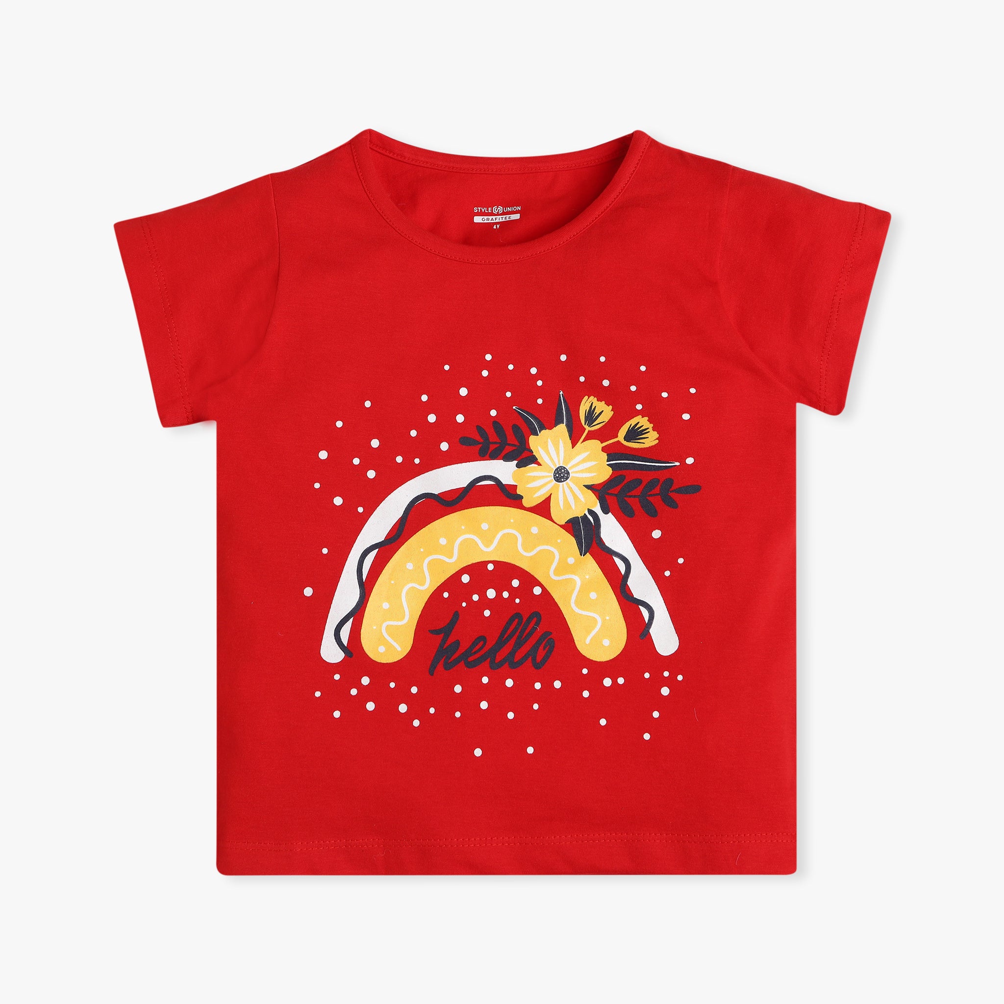 Girl's Regular Fit Graphic T-Shirt