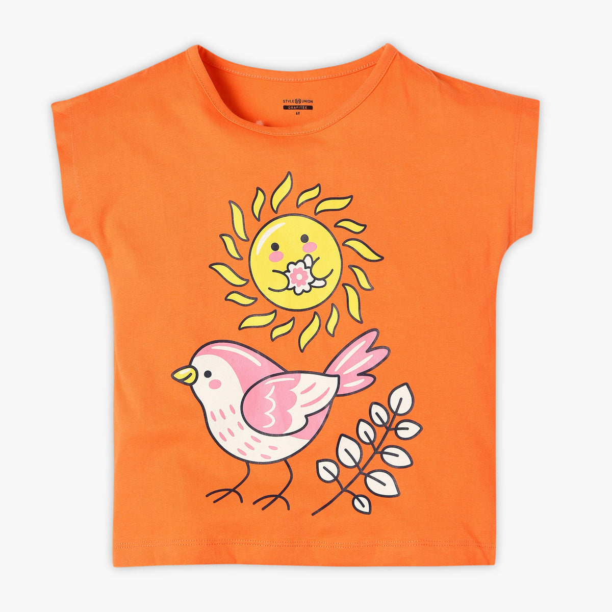 Girl's Regular Fit Graphic T-Shirt