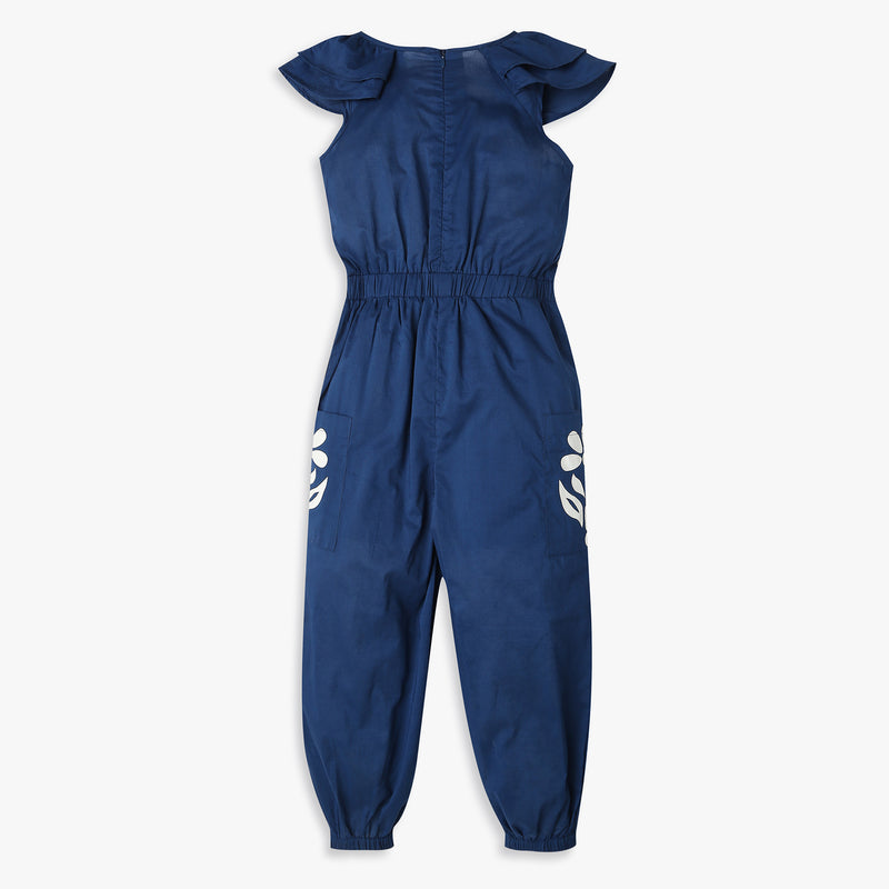 Girls Regular Fit Solid Jumpsuits