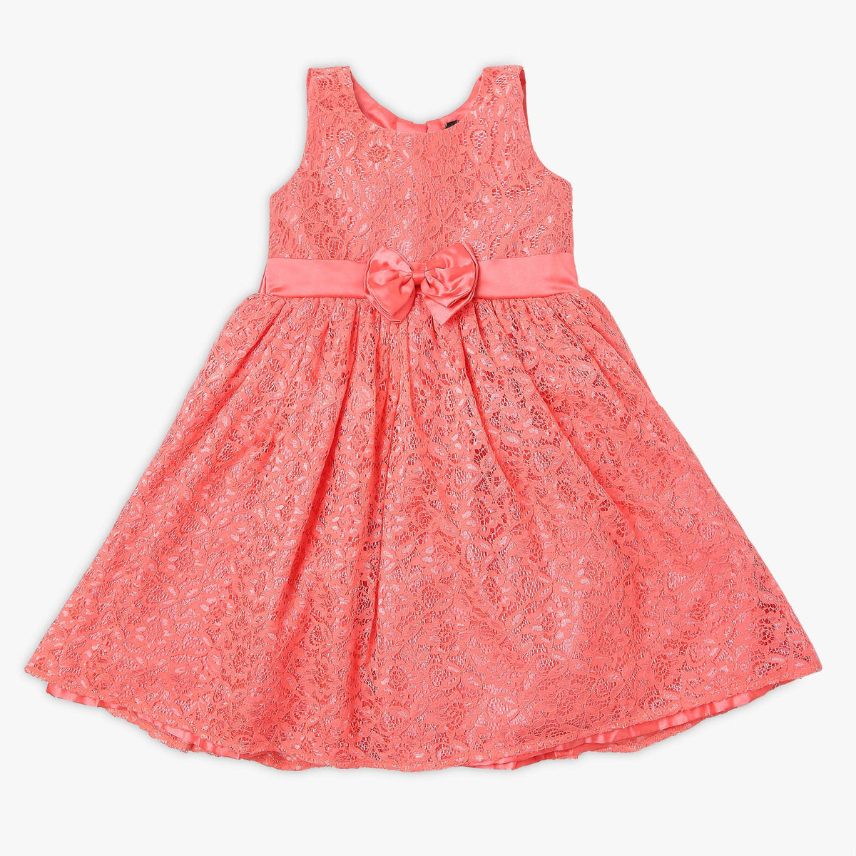 Girl's Regular Fit Embellished Frock