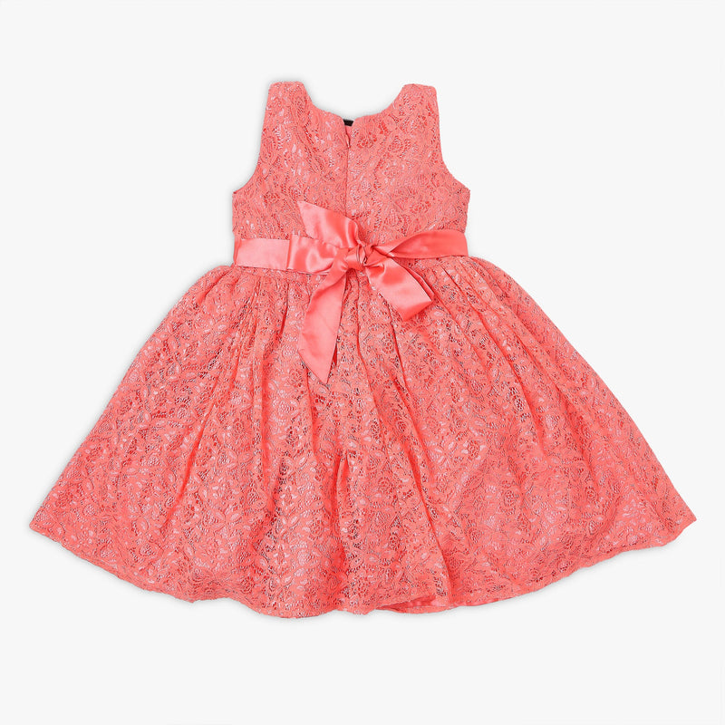 Girl's Regular Fit Embellished Frock
