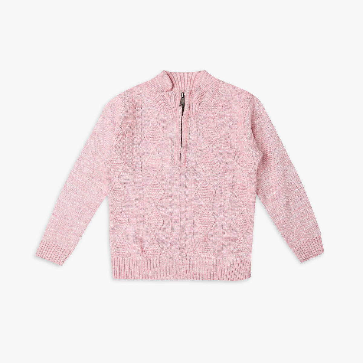 Girl's Regular Fit Jacquard Sweater