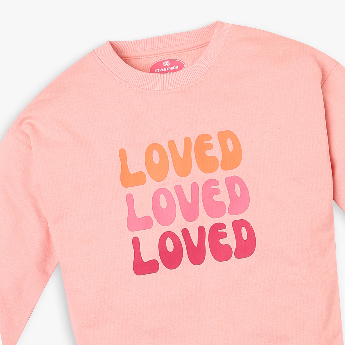 Girl's Regular Fit Printed Sweat Tees