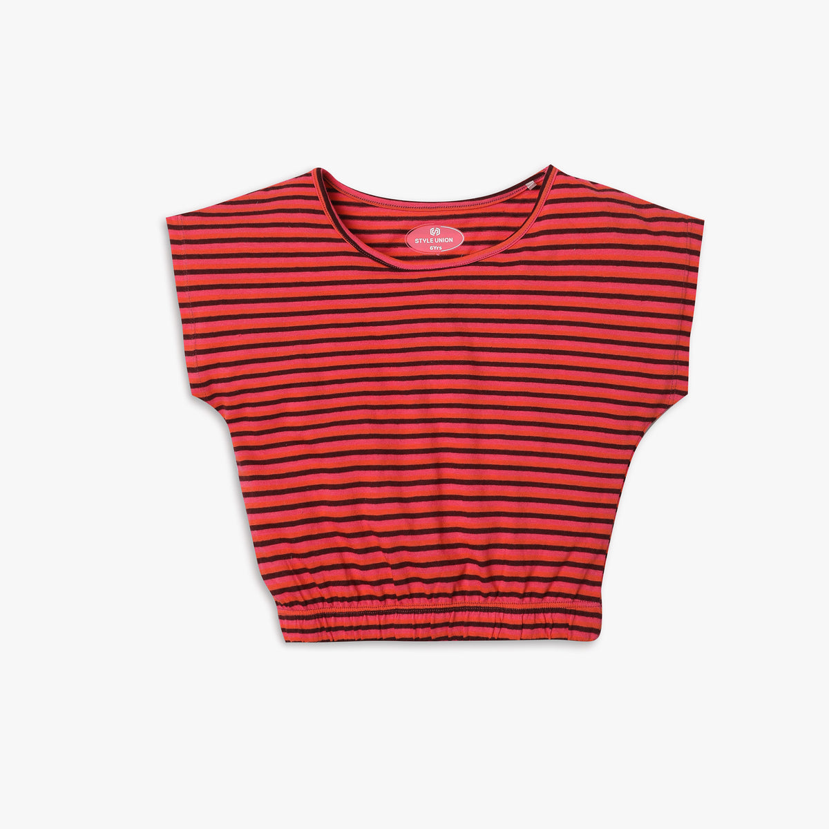 Girl's Regular Fit Striped T-Shirt