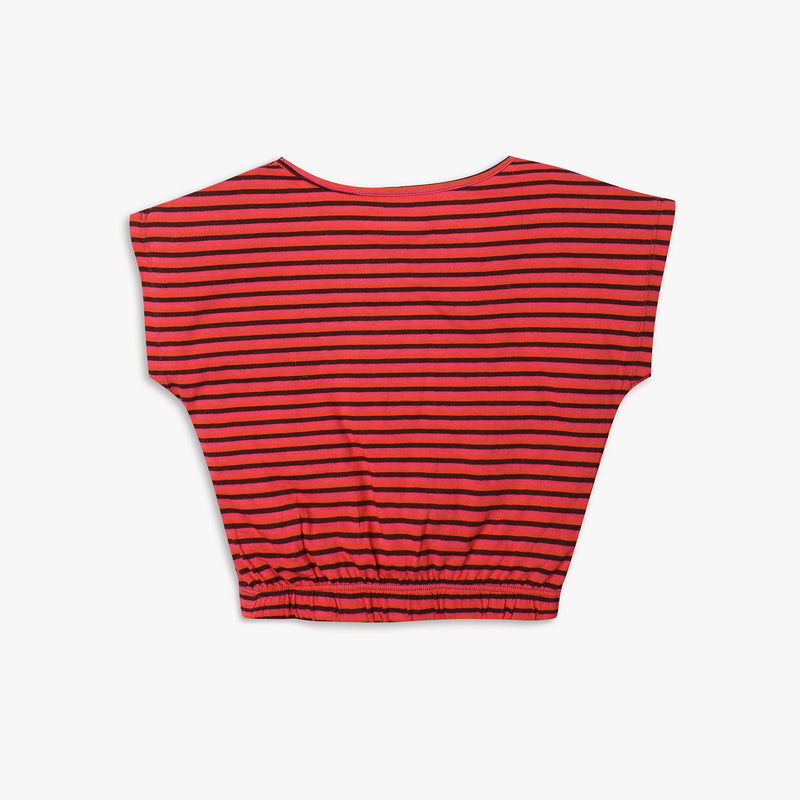 Girl's Regular Fit Striped T-Shirt