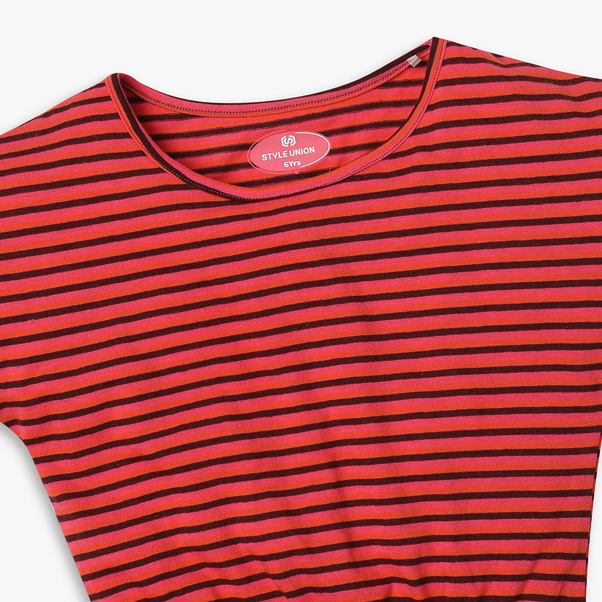 Girl's Regular Fit Striped T-Shirt