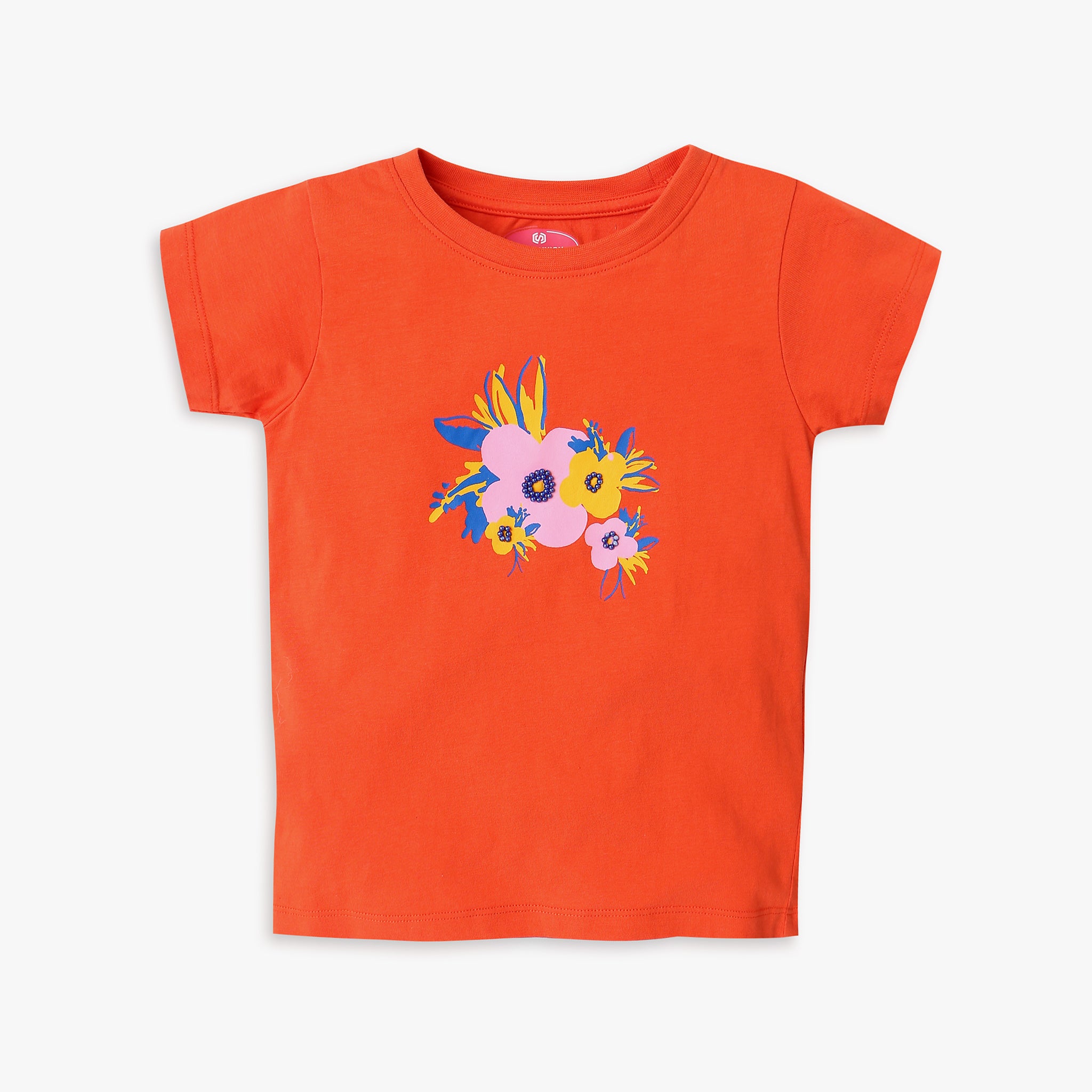 Girl's Regular Fit Printed T-Shirt