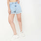 Regular Fit Solid High Rise Shorts