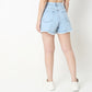 Regular Fit Solid High Rise Shorts