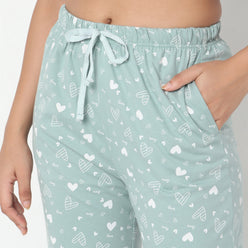 Regular Fit Printed Mid Rise Capris