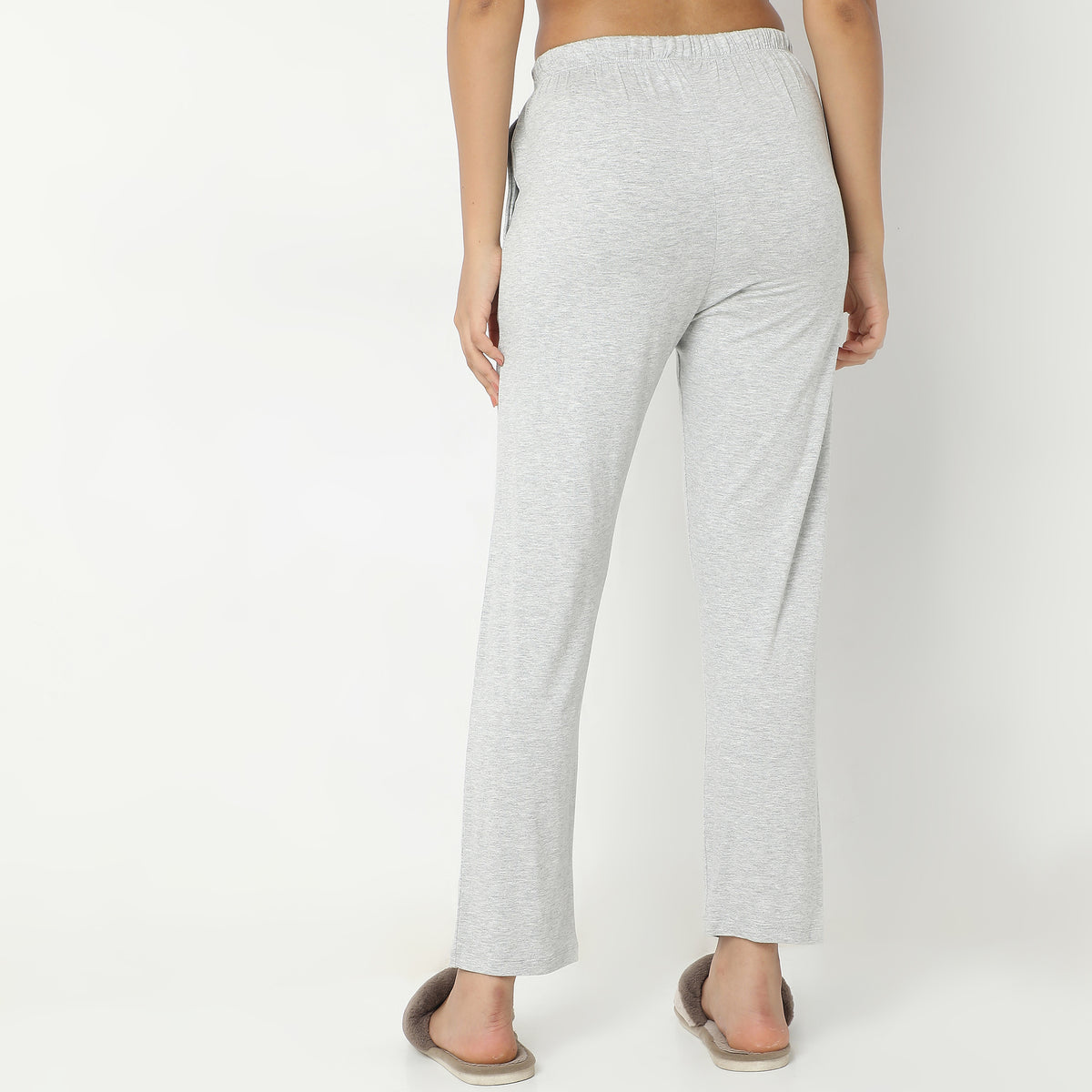 Regular Fit Solid Mid Rise Pyjamas