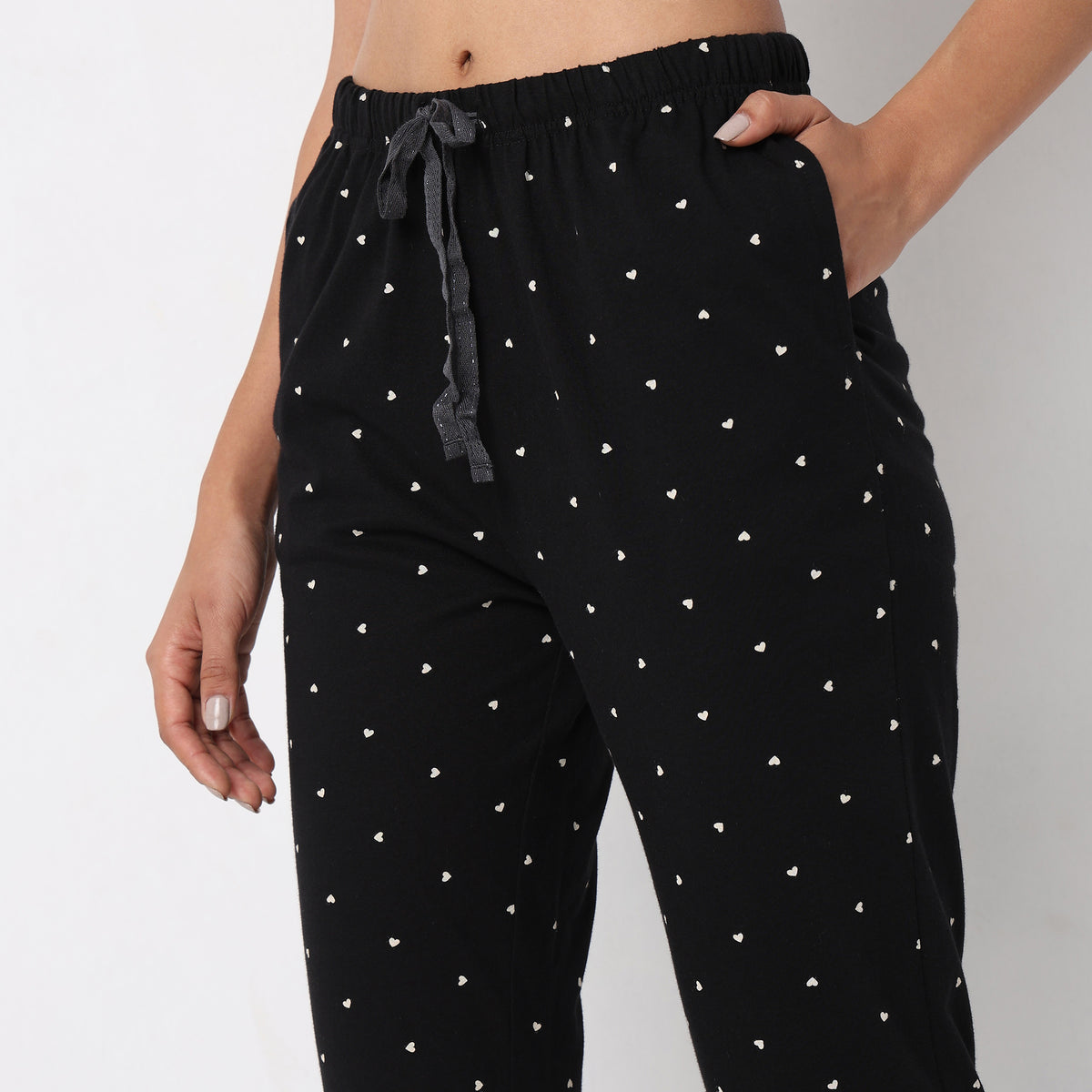 Regular Fit Printed Mid Rise Pyjamas