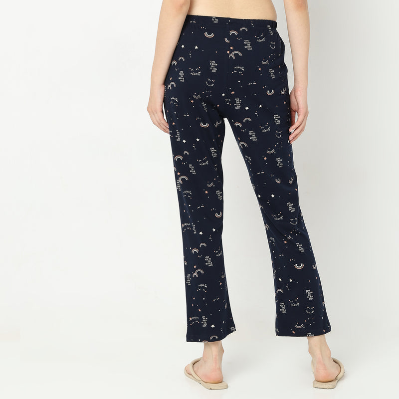 Regular Fit Printed Mid Rise Pyjamas