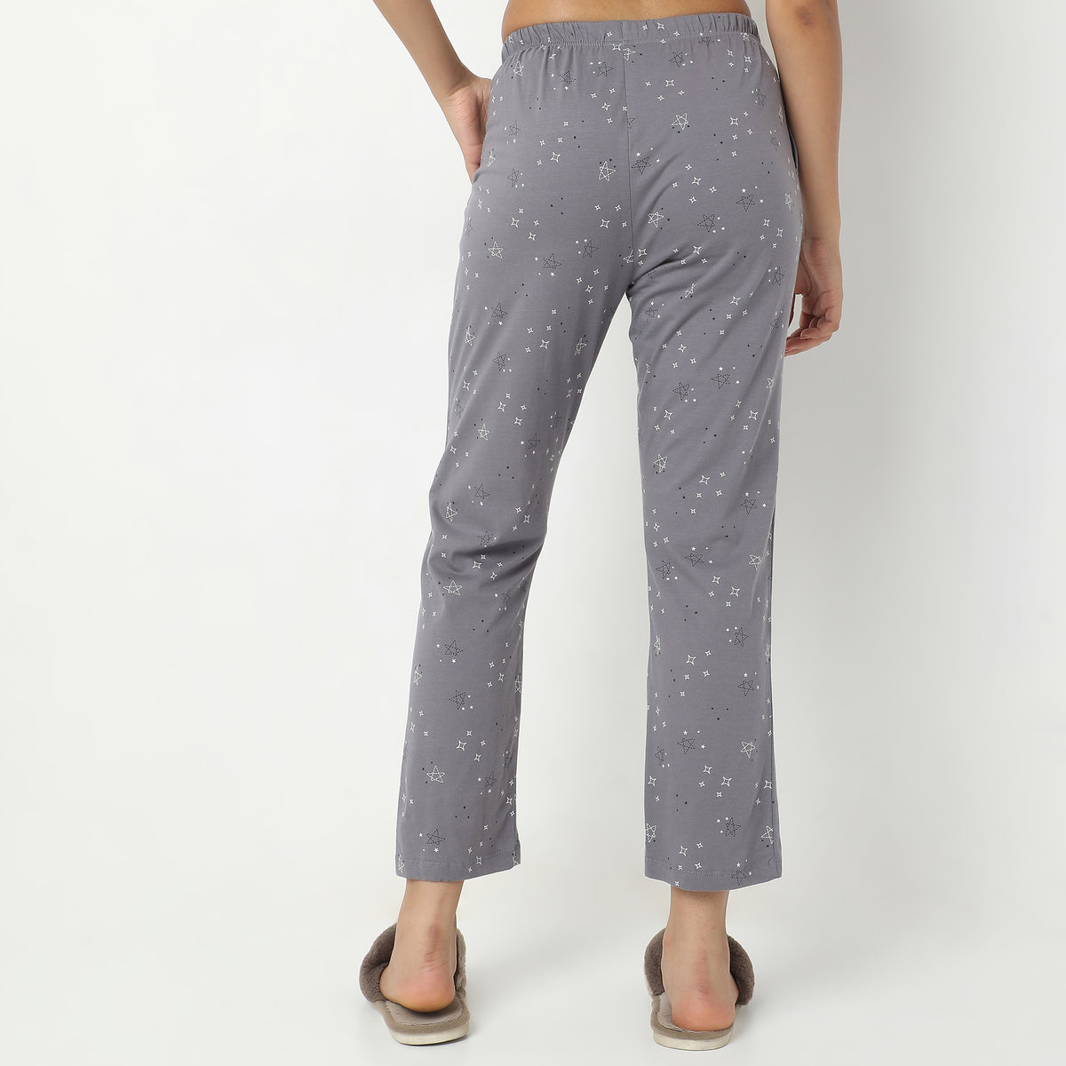 Regular Fit Printed Mid Rise Pyjamas