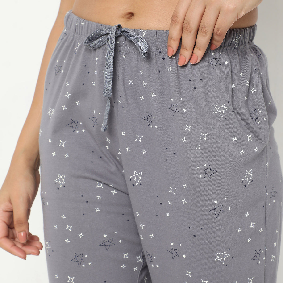 Regular Fit Printed Mid Rise Pyjamas