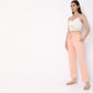 Women Wearing Regular Fit Printed Mid Rise Pyjamas