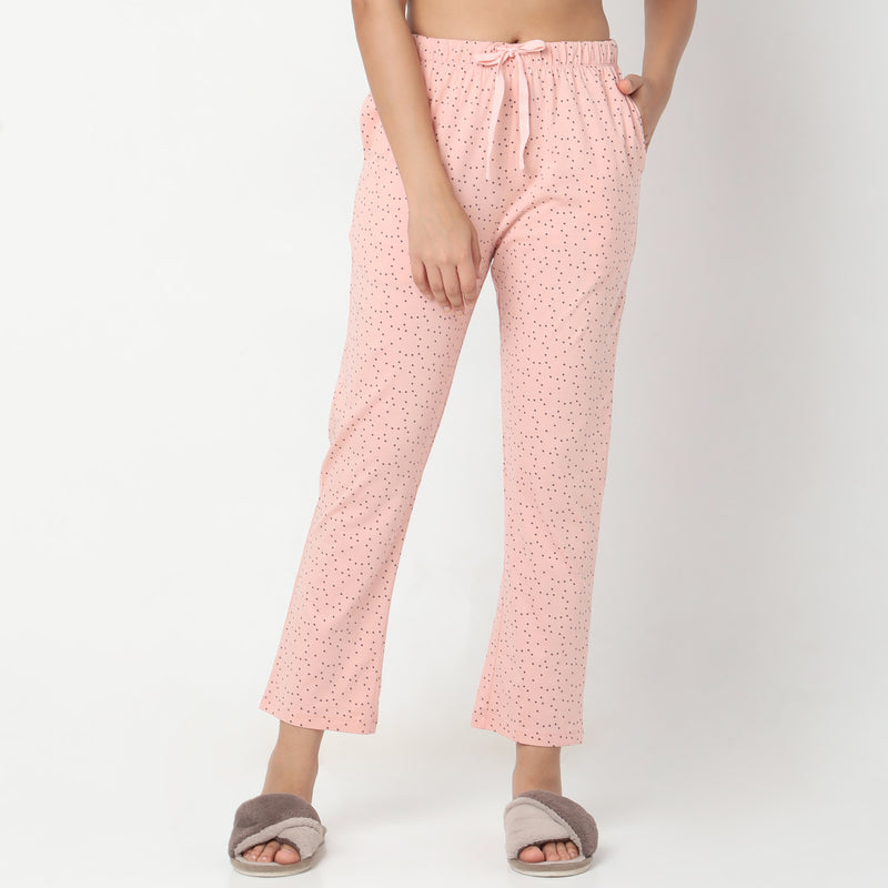 Regular Fit Printed Mid Rise Pyjamas