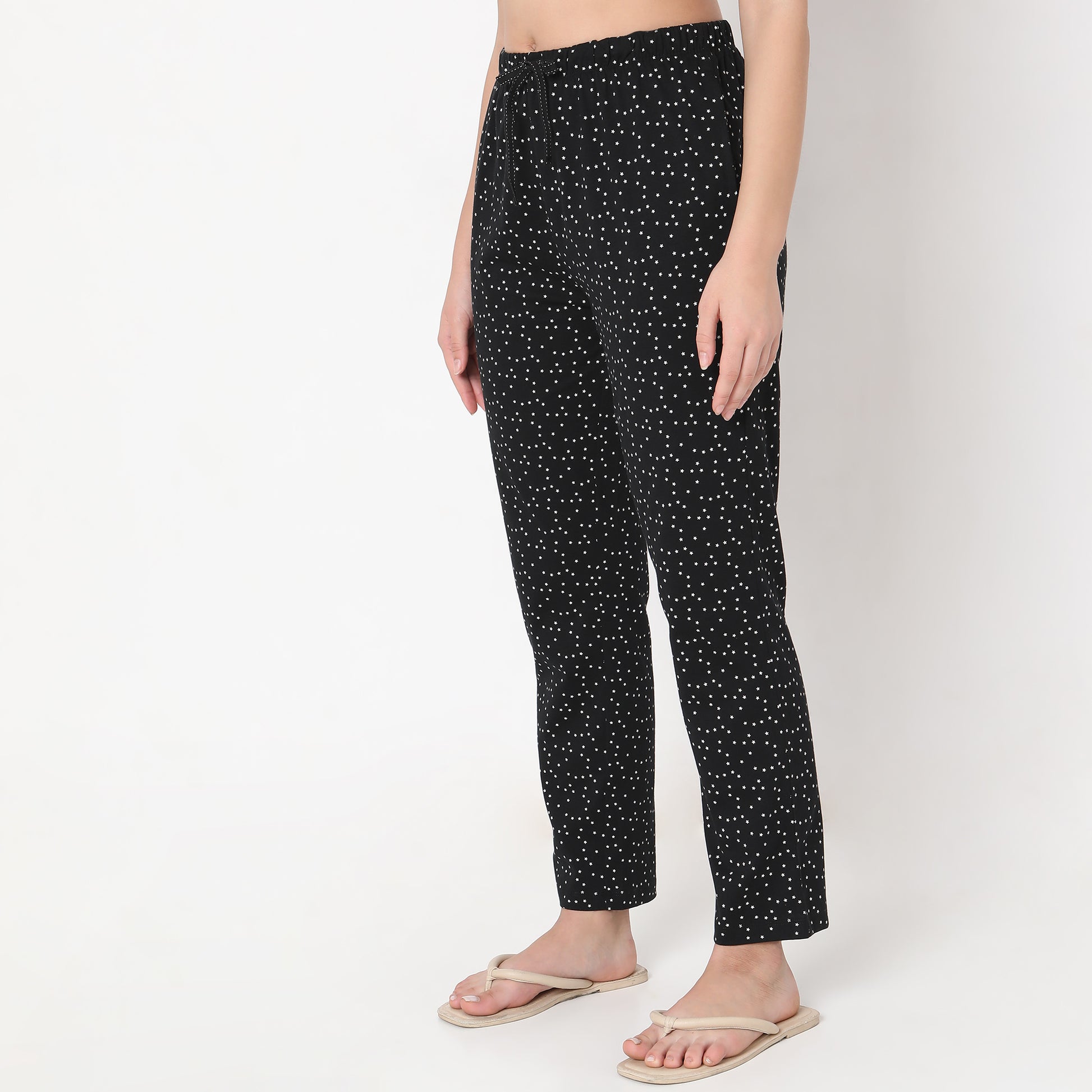 Regular Fit Printed Mid Rise Pyjamas