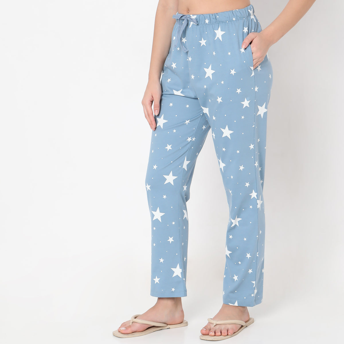 Regular Fit Printed Mid Rise Pyjamas