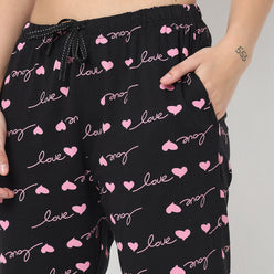 Regular Fit Printed Mid Rise Pyjamas