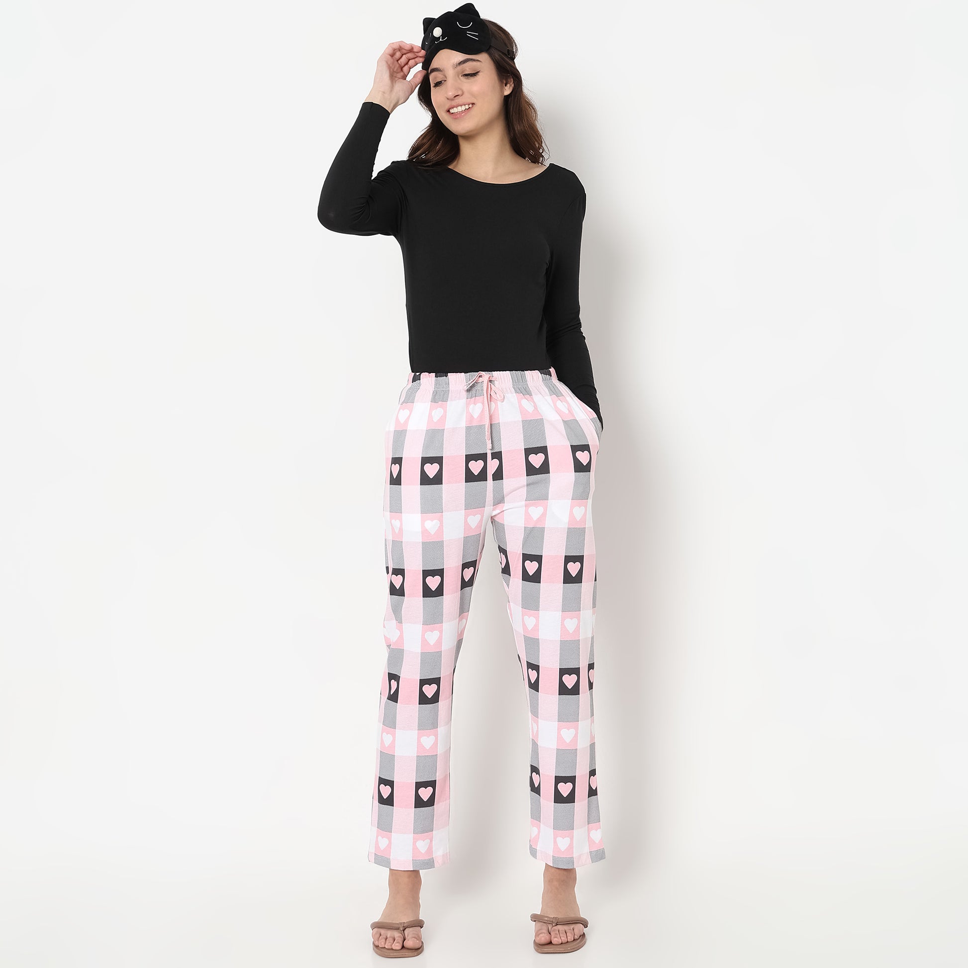 Regular Fit Printed Mid Rise Pyjamas