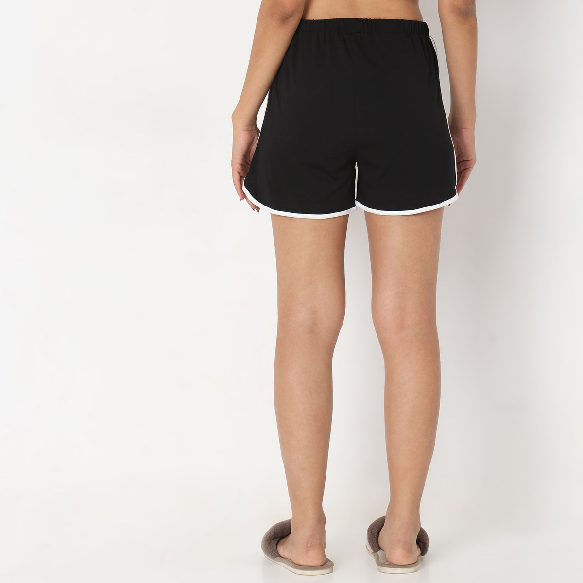 Regular Fit Solid Shorts