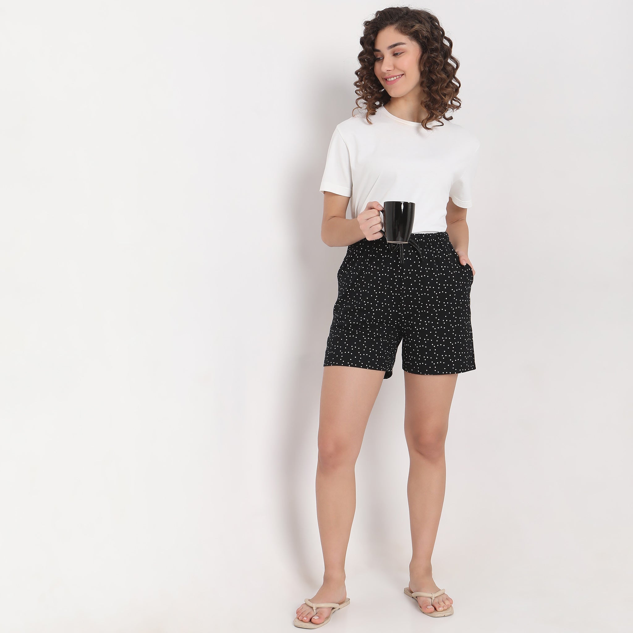 Regular Fit Printed Mid Rise Shorts