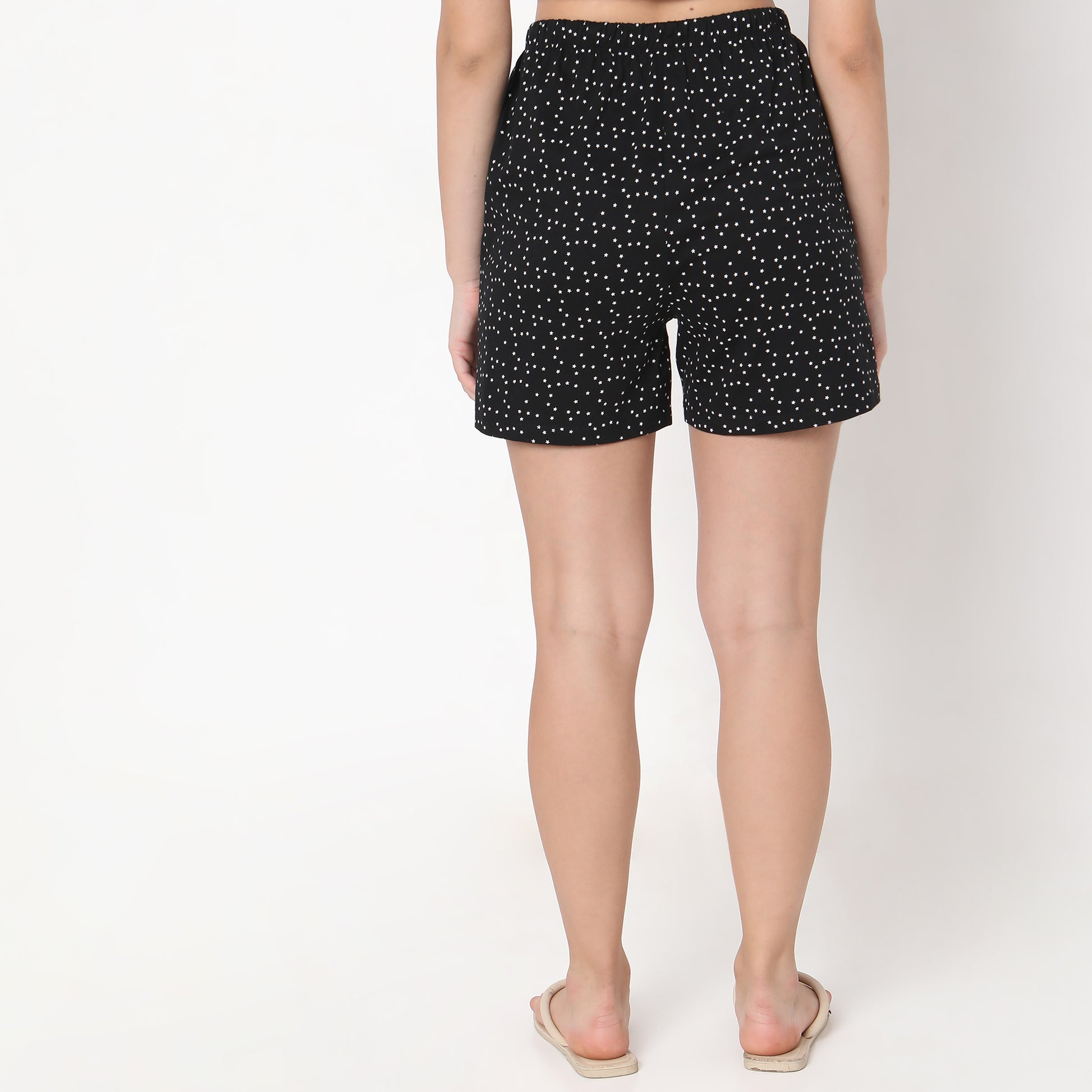 Regular Fit Printed Mid Rise Shorts