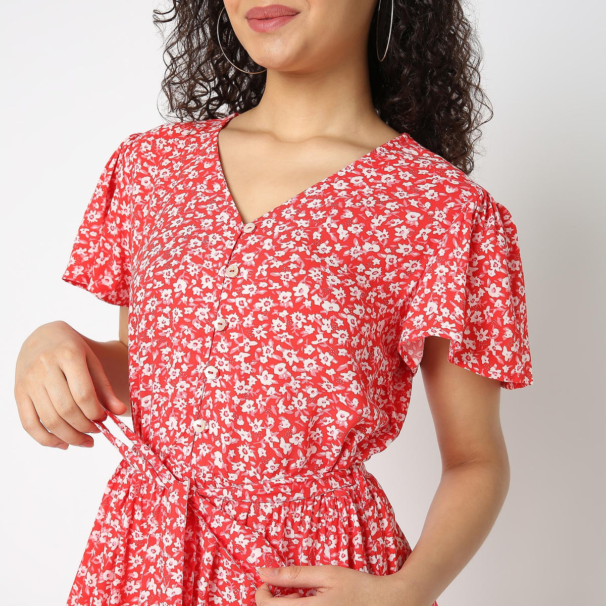 Women Wearing Regular Fit Floral Dress