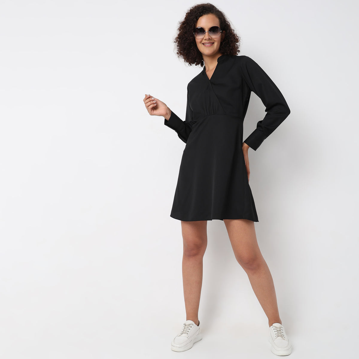 Regular Fit Solid Dress